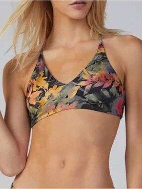 BOYS + ARROWS Dylan Floral V-Neck Strappy Bikini Top (622)
